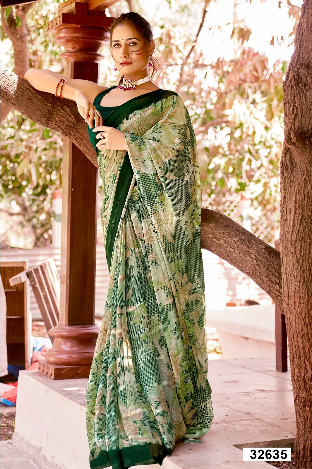 Virartika By Vallabhi Georgette Floral Printed Daily Wear Saree Wholesale Online